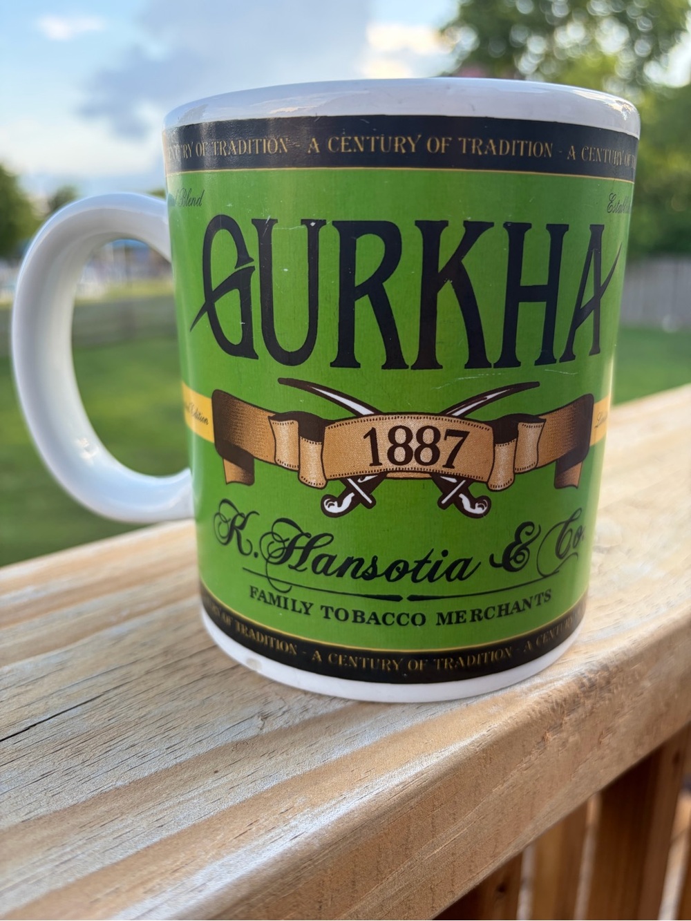 Gurkha 1887 Green Logo Coffee Mug
